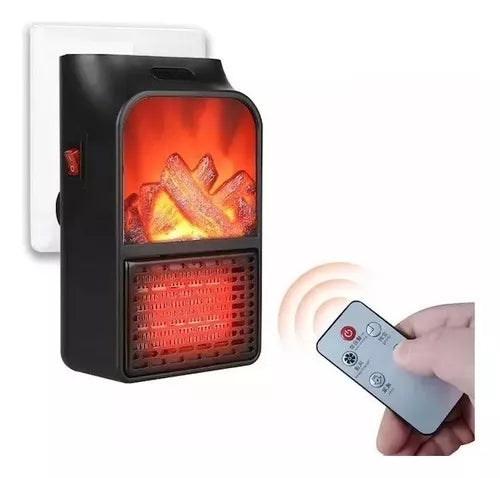 "Flame Heater" Calefactor Eléctrico Portatil Bajo Consumo 25 metros cuadrados