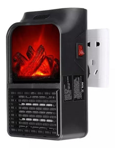 "Flame Heater" Calefactor Eléctrico Portatil Bajo Consumo 25 metros cuadrados